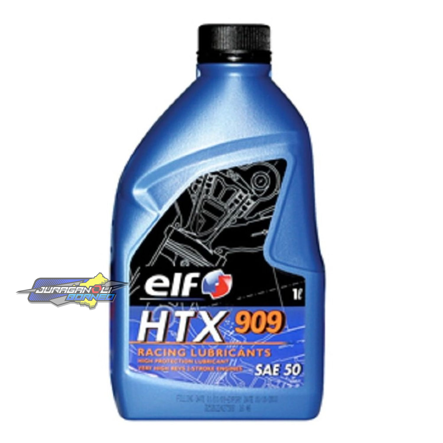 Elf Elf HTX 909 2T Grand Prix Racing Oil 1L (Kemasan Kaleng Tin Can)