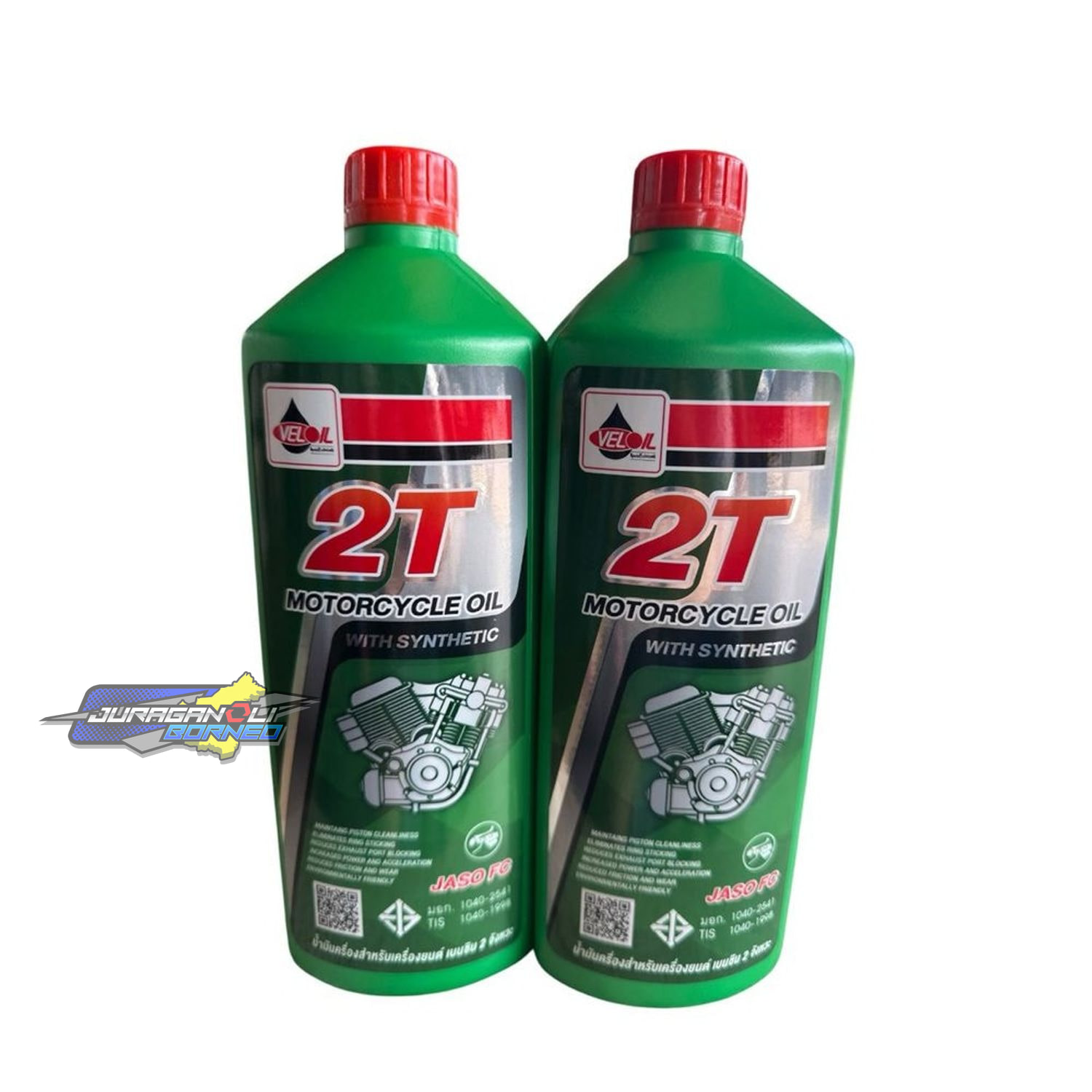 Veloil Veloil Super 2T Low Smoke 1L (Wangi Permen Karet Bubblegum Thailand)